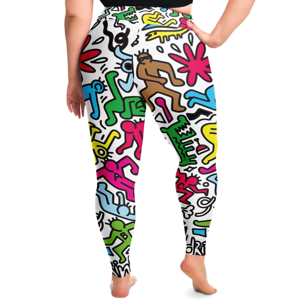 Multicolor Doodles Plus Size Leggings - $48.99 - Free