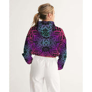 Multicolor Mandala Cropped Windbreaker