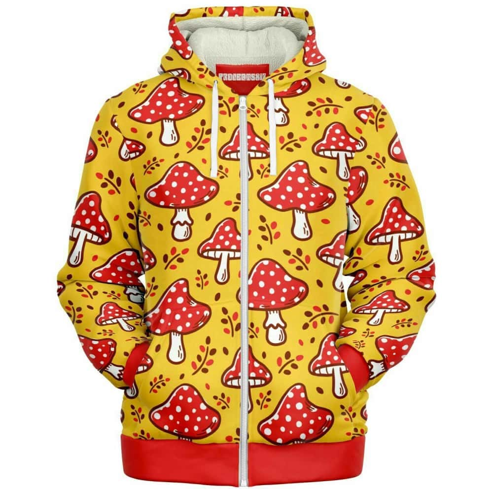 Mushrooms Microfleece Hoodie - $94.99 Free Shipping