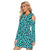 Neon Blue Leopard Print Hoodie Dress - $54.99 - Free