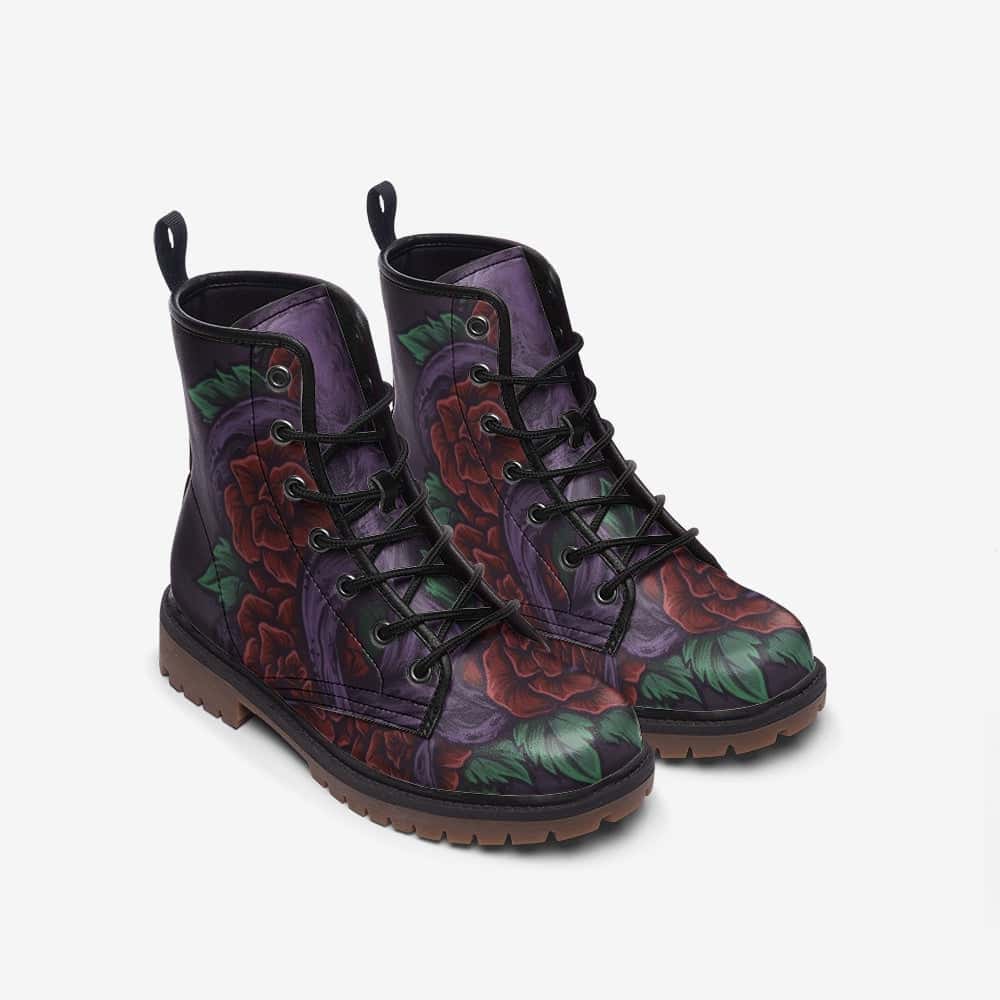 Octopus and Roses Vegan Leather Boots - $99.99 - Free