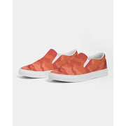 Orange Camo Slip-On Canvas Shoes