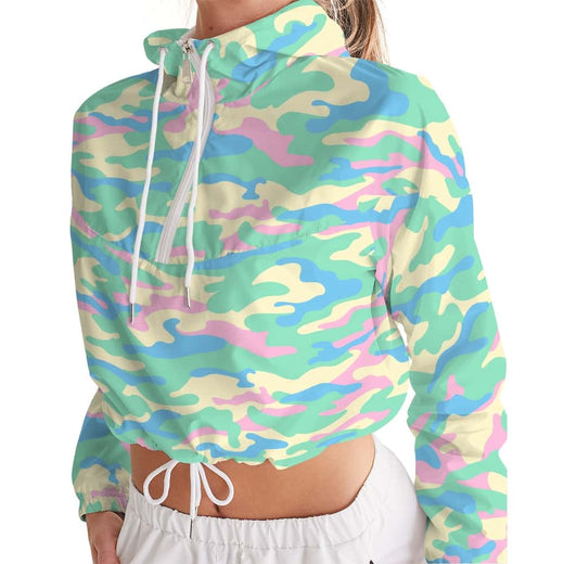 Pastel Camo Cropped Windbreaker