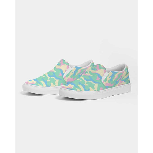 Pastel Camo Slip-On Canvas Shoes
