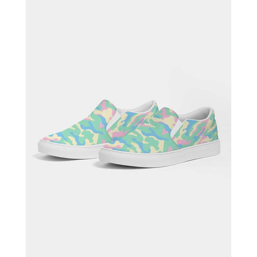 Pastel Camo Slip-On Canvas Shoes