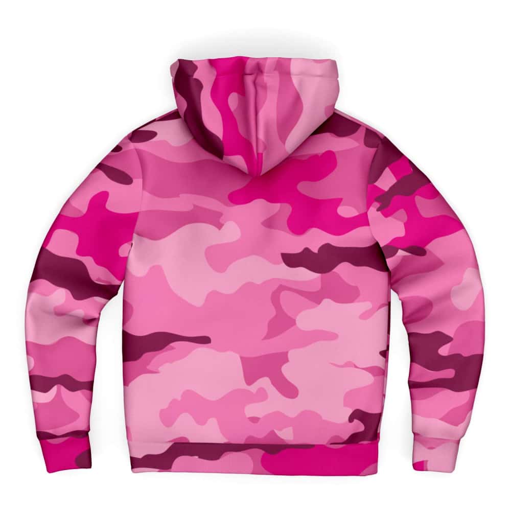 Pink Camo Microfleece Zip Hoodie - $89.99 - Free Shipping