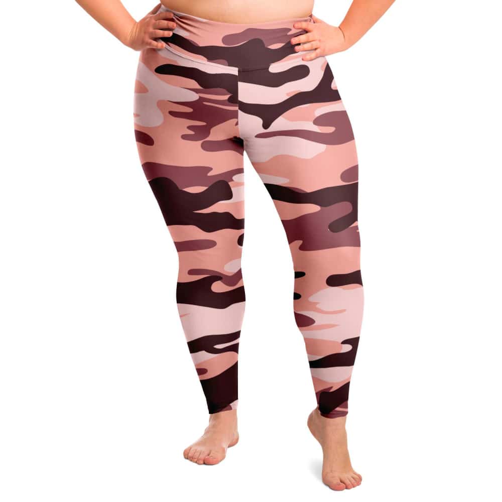 Pink Camo Plus Size Leggings - Free Shipping - Projects817 - Projects817 LLC