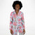 Pink Flowers Satin Pajamas - $84.99 - Free Shipping