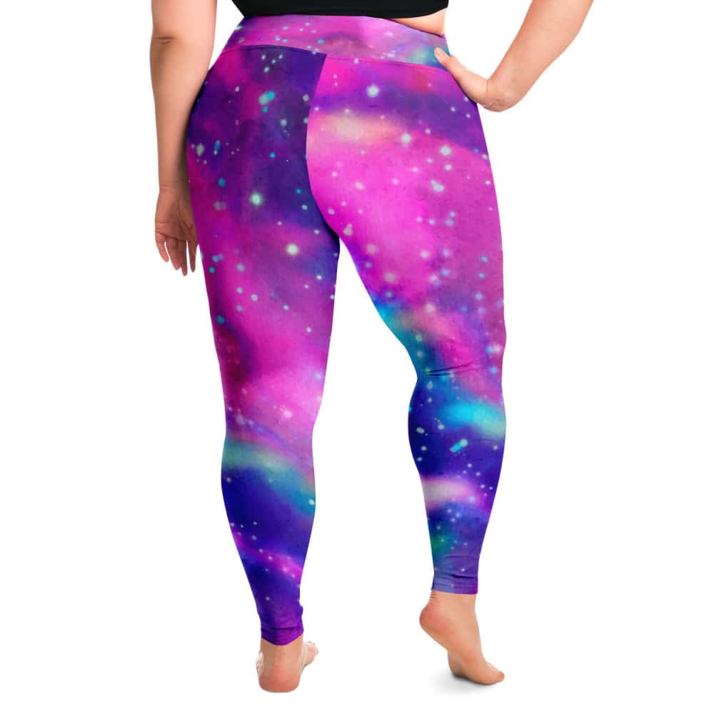 Pink Galaxy Plus Size Leggings - $48.99 Free Shipping