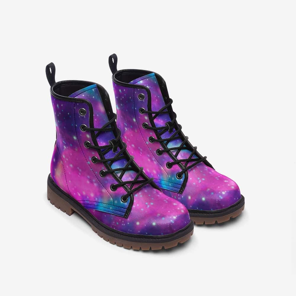 Pink Galaxy Vegan Leather Boots - $99.99 - Free Shipping