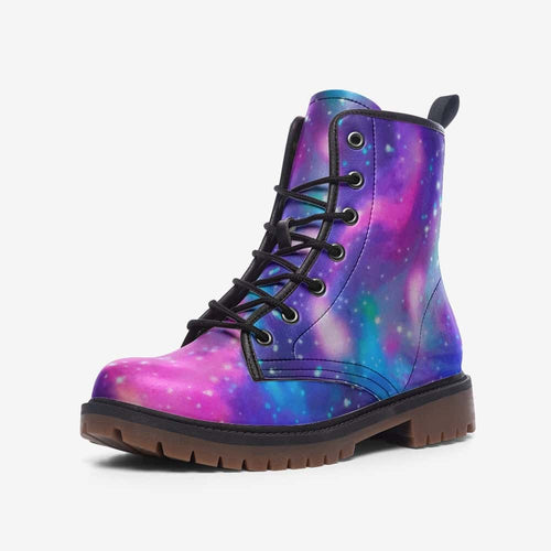 Pink Galaxy Vegan Leather Boots