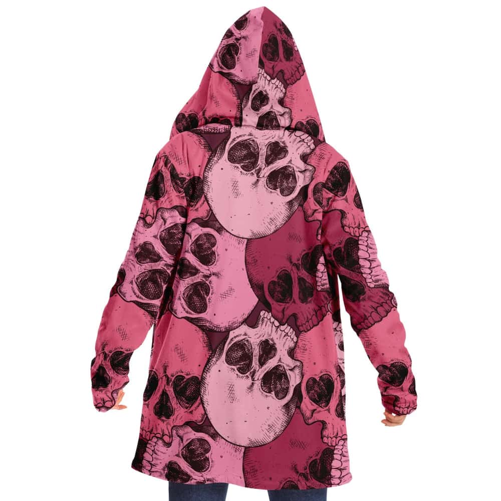 Pink Love SKulls Microfleece Cloak - $89.99 - Free Shipping