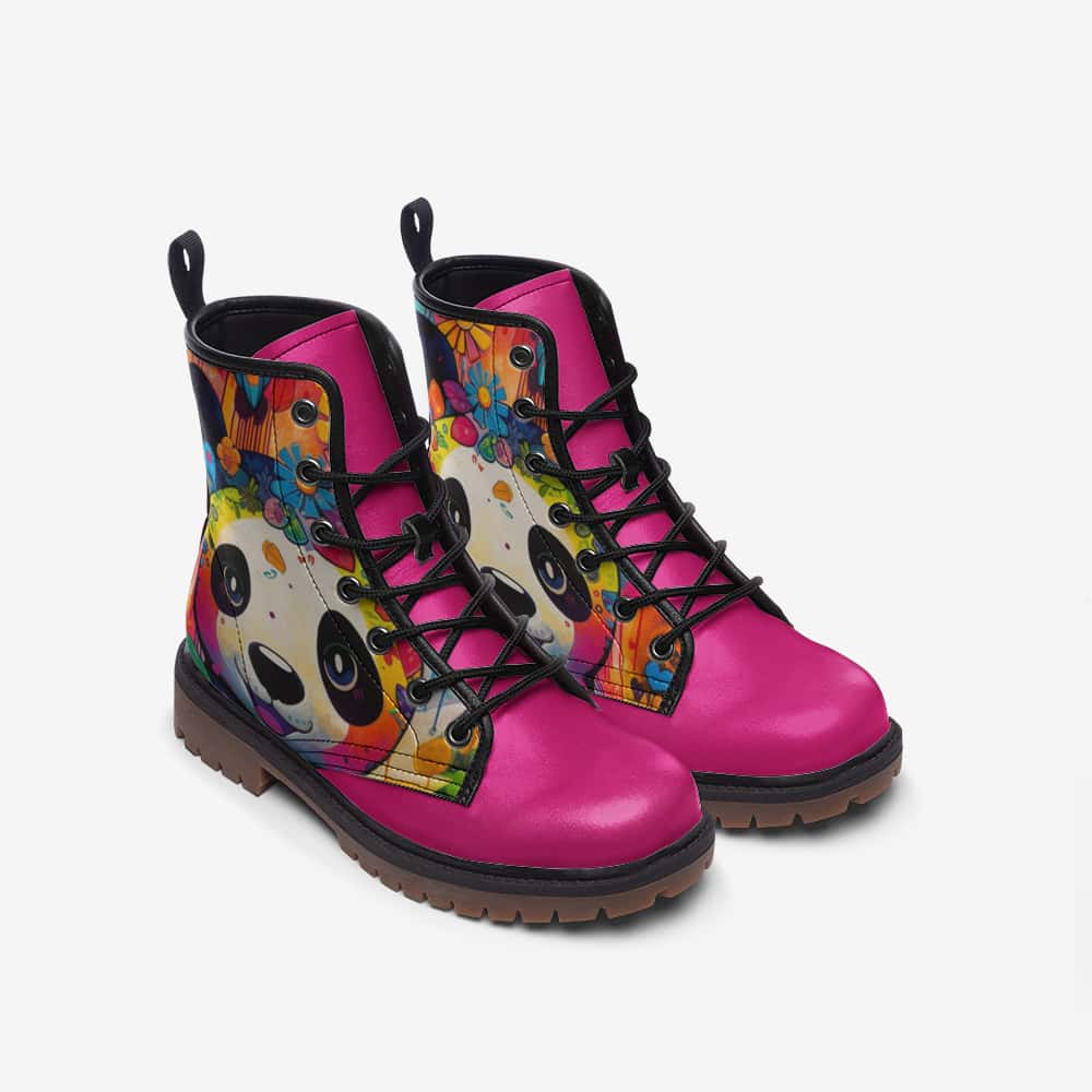 Pink Panda Vegan Leather Boots - $99.99 - Free Shipping