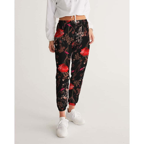 Red Poppy Flowers Track Pants