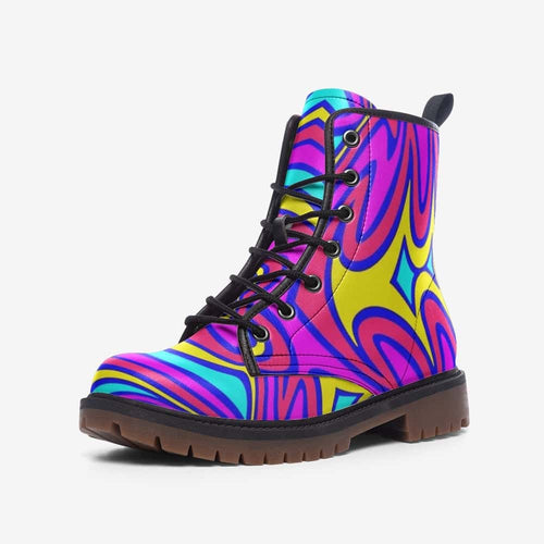 Psychedelic Leather Boots