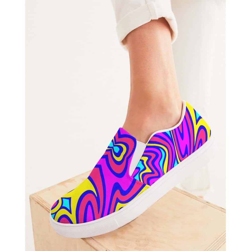 Psychedelic Slip-On Canvas Shoes - $64.99 - Free Shipping