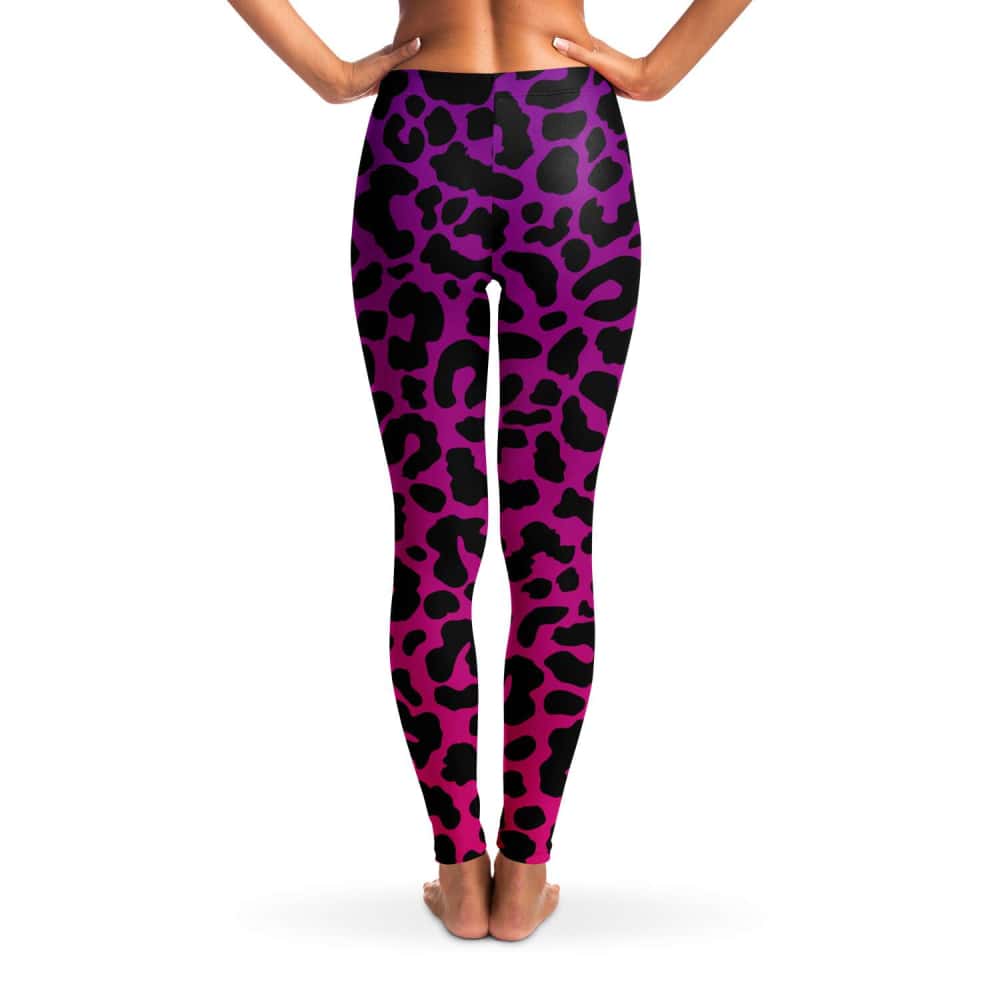 Purple and Pink Leopard Print Leggings - $42.99 Free