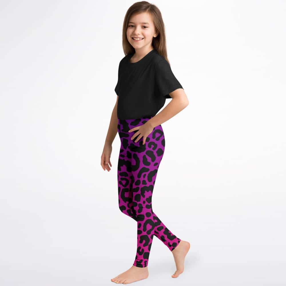 Purple And Pink Leopard Print Leggings - Free Shipping - Projects817 LLC