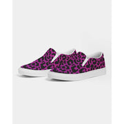 Purple and Pink Leopard Print Slip-On Canvas Shoes