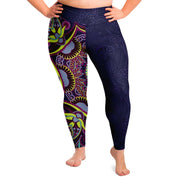 Purple Design Plus Size Leggings