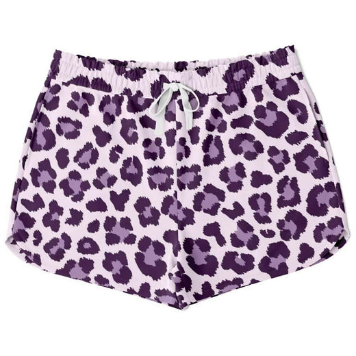 Purple Leopard Print Shorts