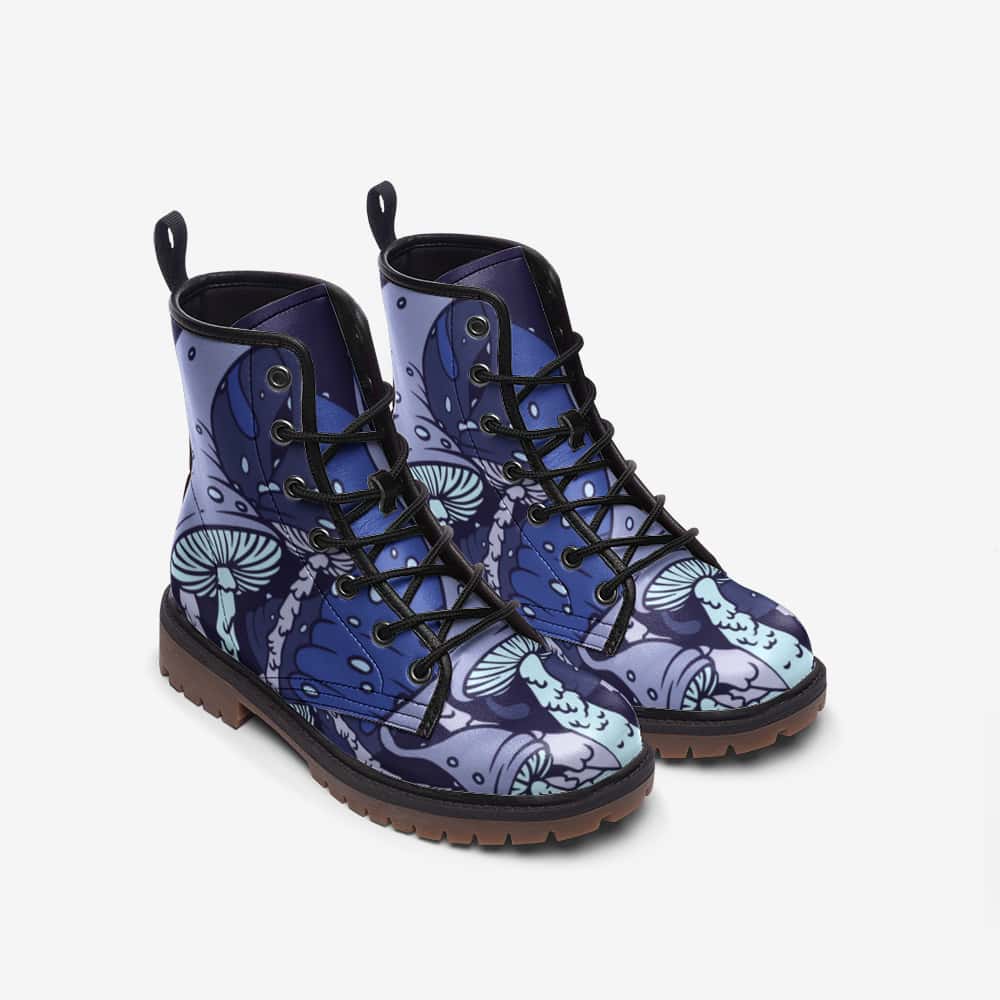 Purple Mushroom Vegan Leather Boots - $99.99 - Free Shipping