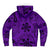 Purple Paisley Bandana Pattern Microfleece Zip Hoodie -