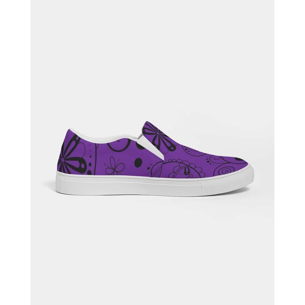 Purple Paisley Bandana Slip - On Canvas Shoes - $64.99 Free