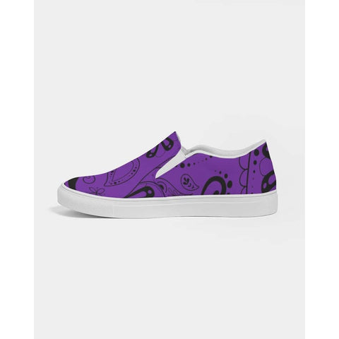 Purple Paisley Bandana Slip - On Canvas Shoes - $64.99 Free