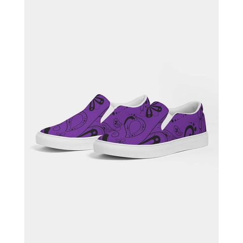 Purple Paisley Bandana Slip - On Canvas Shoes - $64.99 Free