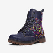 Purple Vegan Leather Boots