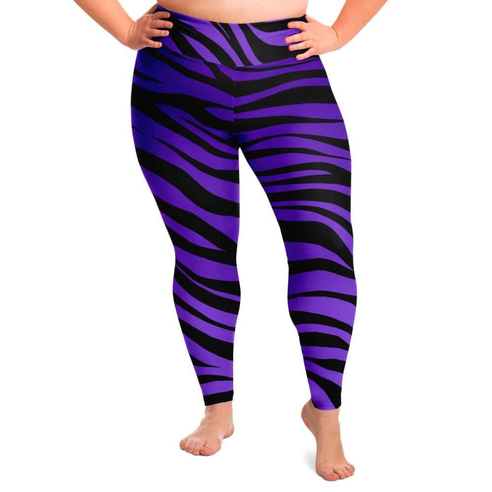 Purple zebra Plus Size Leggings