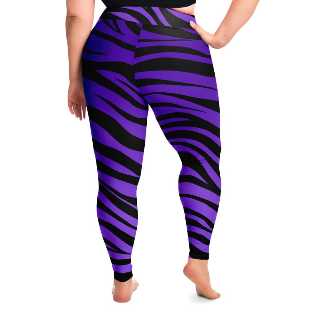 Purple zebra Plus Size Leggings - $48.99 - Free Shipping