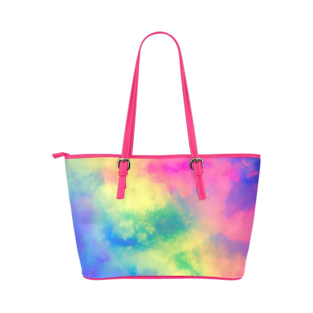 Rainbow Clouds Vegan Leather Tote Bag Large - $64.99 - Free