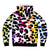 Rainbow Leopard Print Microfleece Zip Hoodie - $94.99 Free