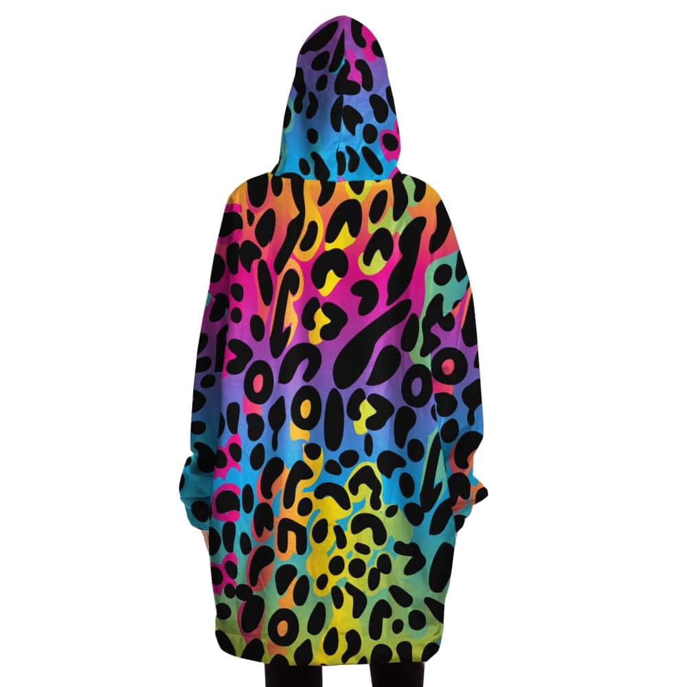 Rainbow Leopard Print Snug Hoodie - $84.99 - Free Shipping