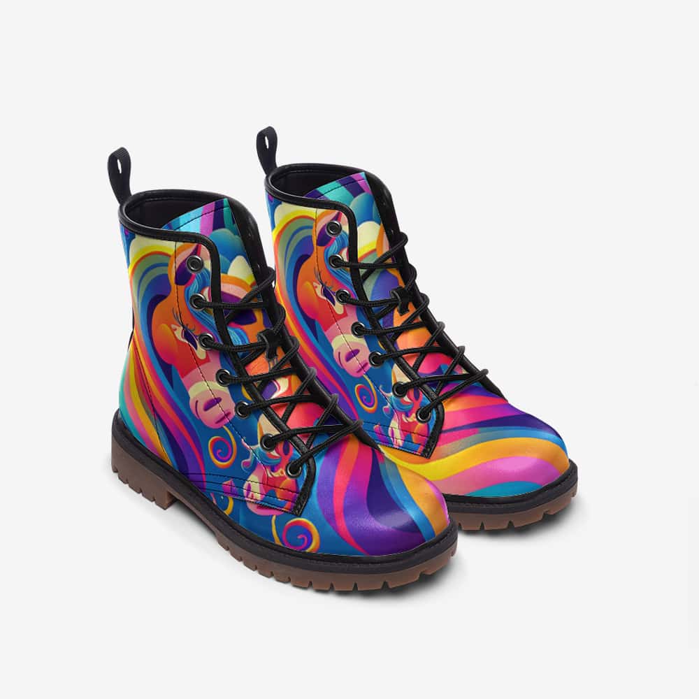 Rainbow Unicorn Vegan Leather Boots - $99.99 - Free Shipping