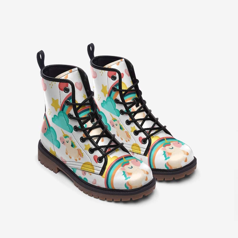 Rainbows and Unicorns Vegan Leather Boots - $99.99 - Free