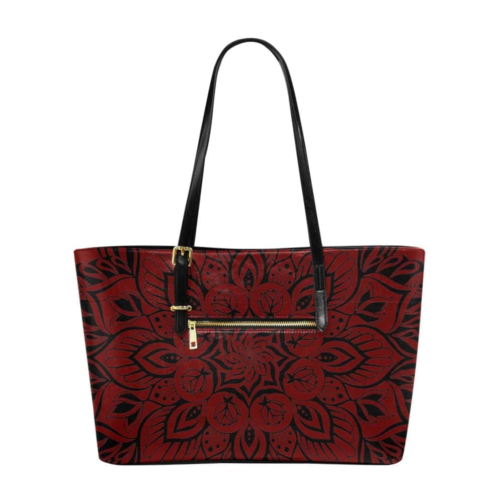 Red and Black Mandala Euramerican Tote Bag - $69.99 Free
