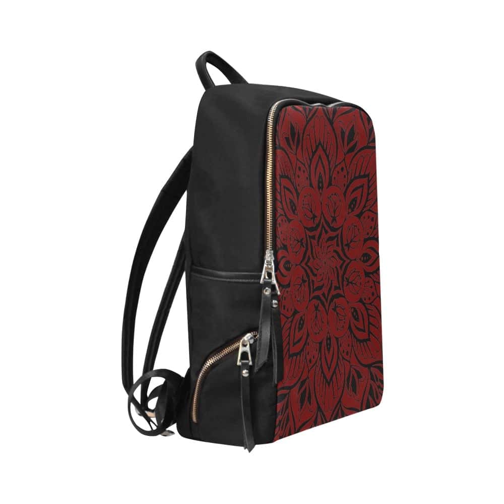 Red and Black Mandala Unisex Slim Backpack - $47.99 - Free