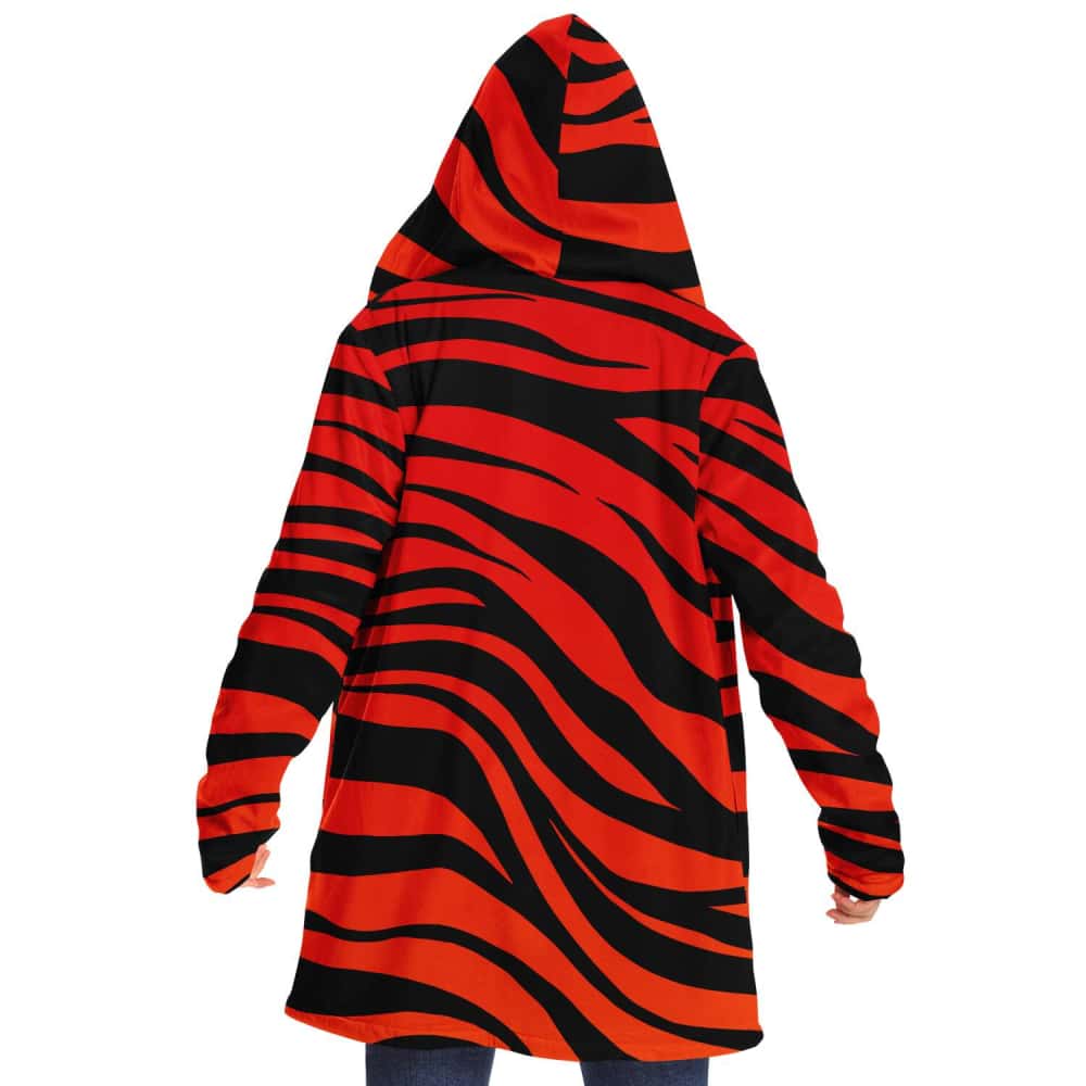Red and Orange Zebra Microfleece Cloak - $89.99 - Free