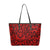 Red Snakeskin Pattern Chic Vegan Leather Tote Bag - $64.99