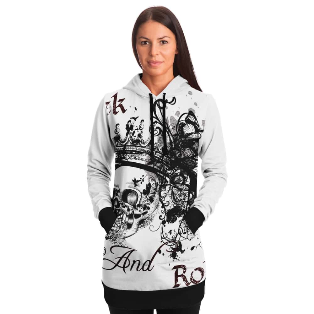Rock and Roll Longline Hoodie - $59.99 - Free Shipping