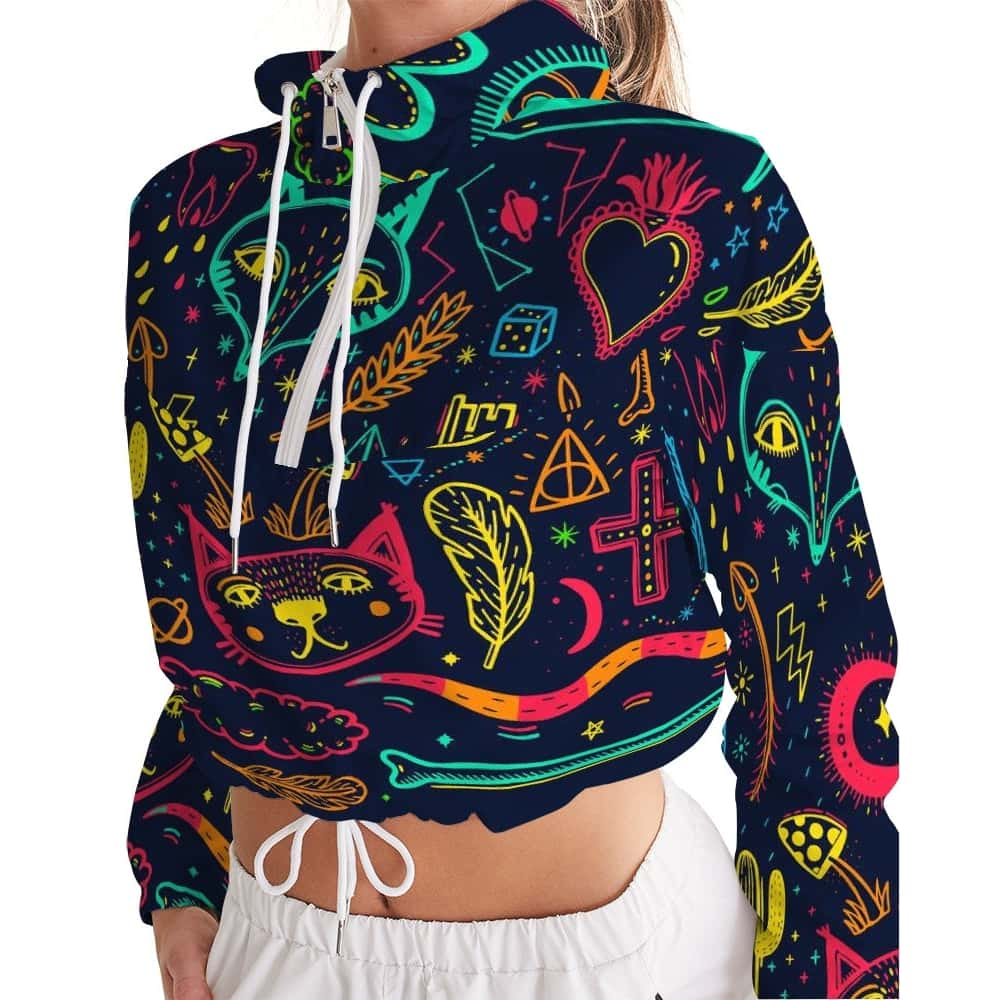 Sketches Cropped Windbreaker - $64.99 Free Shipping