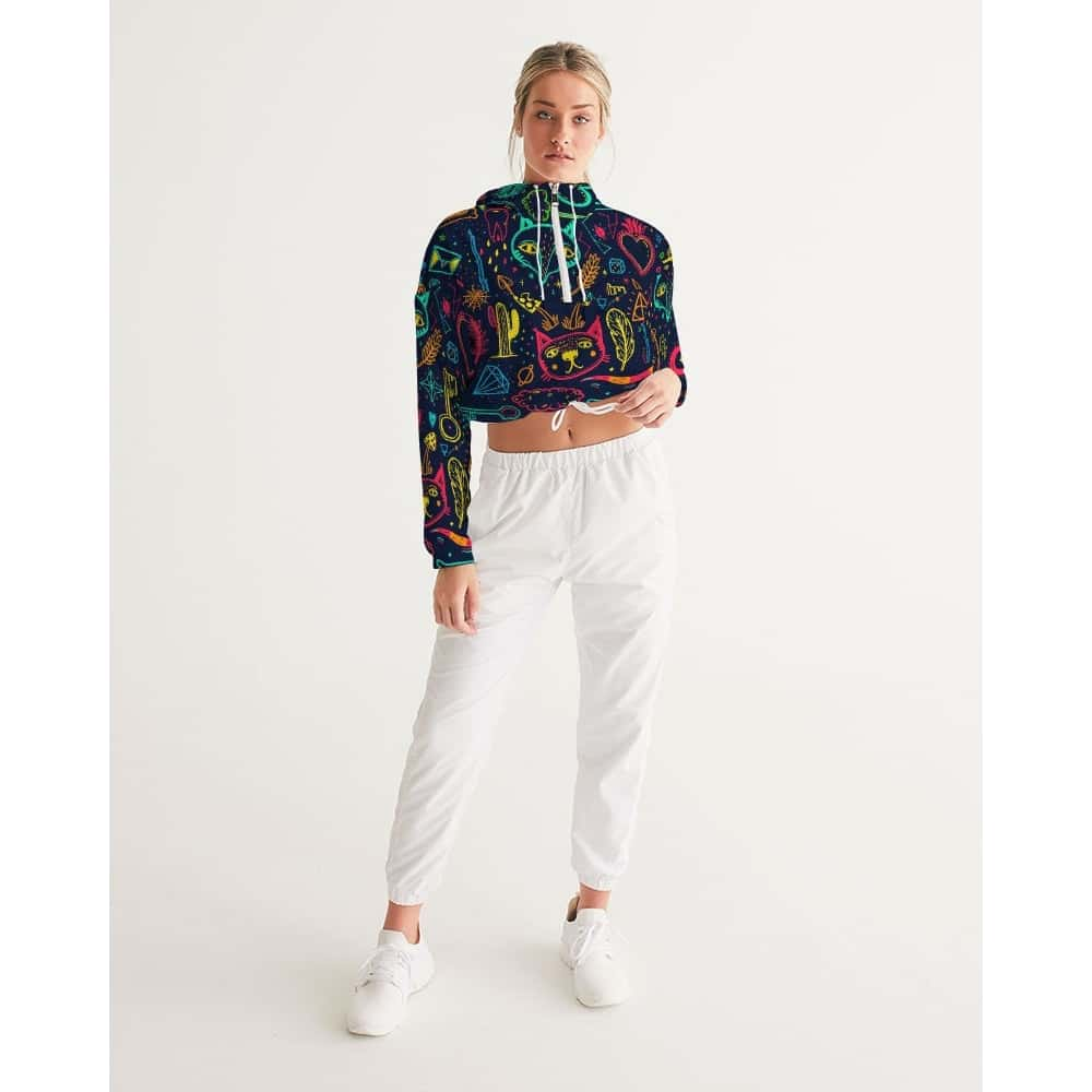 Sketches Cropped Windbreaker - $64.99 Free Shipping