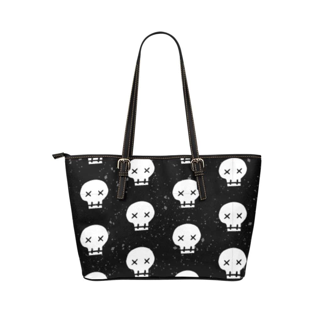 Skulls Leather Tote Bag Large - $64.99 - Free Shipping