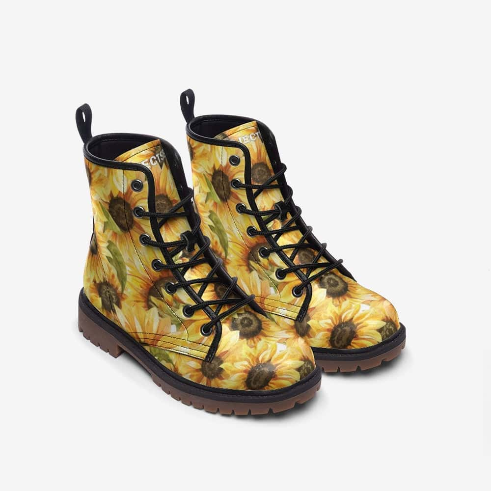 Sunflower Vegan Leather Boots - Free Shipping