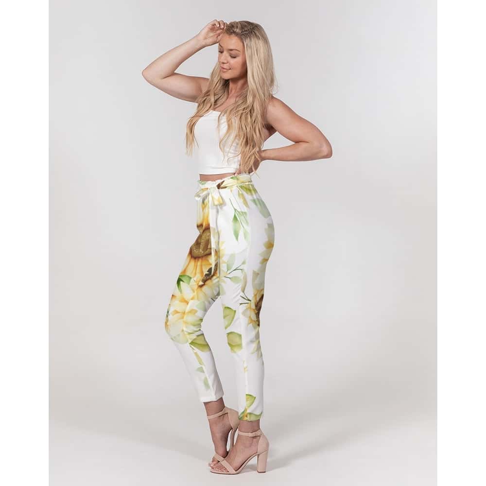 Sunflowers Belted Tapered Pants - $59.99 - Free Shipping