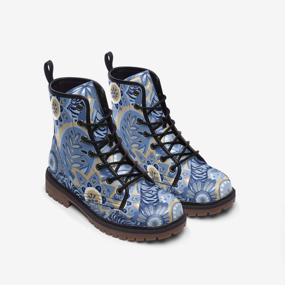 Tigers and Flowers Leather Boots - $99.99 - Free Shipping