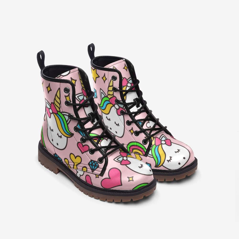 Unicorns and Hearts Vegan Leather Boots - $99.99 - Free
